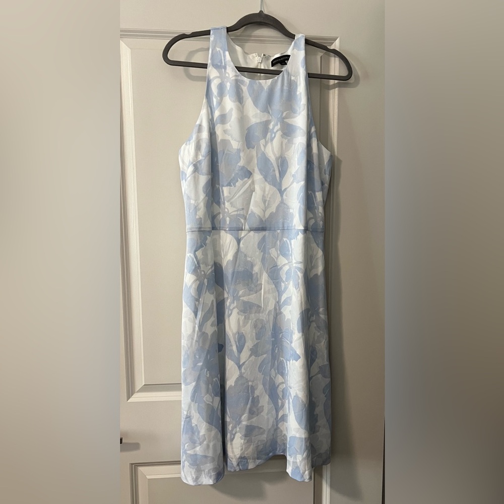 Dress soft blue and white